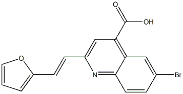 6-bromo-2-[(E)-2-(2-furyl)vinyl]quinoline-4-carboxylic acid Struktur