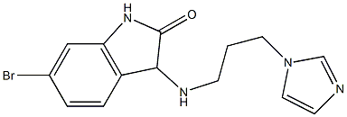 6-bromo-3-{[3-(1H-imidazol-1-yl)propyl]amino}-2,3-dihydro-1H-indol-2-one Struktur