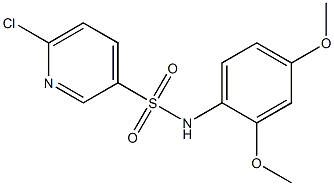 6-chloro-N-(2,4-dimethoxyphenyl)pyridine-3-sulfonamide Struktur