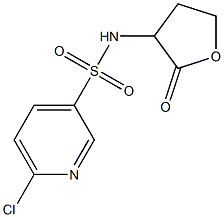 6-chloro-N-(2-oxooxolan-3-yl)pyridine-3-sulfonamide Struktur