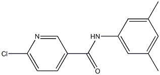 6-chloro-N-(3,5-dimethylphenyl)pyridine-3-carboxamide Struktur