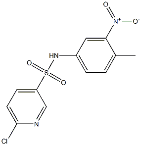 6-chloro-N-(4-methyl-3-nitrophenyl)pyridine-3-sulfonamide Struktur