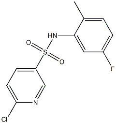 6-chloro-N-(5-fluoro-2-methylphenyl)pyridine-3-sulfonamide Struktur