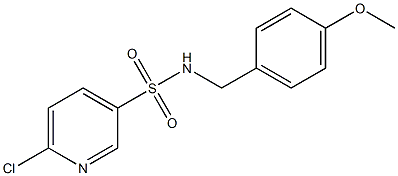 6-chloro-N-[(4-methoxyphenyl)methyl]pyridine-3-sulfonamide Struktur