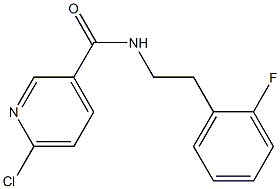 6-chloro-N-[2-(2-fluorophenyl)ethyl]pyridine-3-carboxamide Struktur