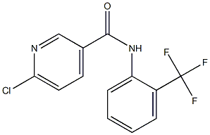 6-chloro-N-[2-(trifluoromethyl)phenyl]pyridine-3-carboxamide Struktur