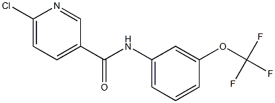 6-chloro-N-[3-(trifluoromethoxy)phenyl]pyridine-3-carboxamide Struktur