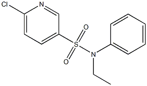 6-chloro-N-ethyl-N-phenylpyridine-3-sulfonamide Struktur