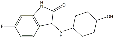 6-fluoro-3-[(4-hydroxycyclohexyl)amino]-2,3-dihydro-1H-indol-2-one Struktur