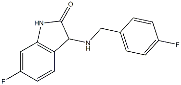 6-fluoro-3-{[(4-fluorophenyl)methyl]amino}-2,3-dihydro-1H-indol-2-one Struktur