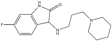 6-fluoro-3-{[3-(piperidin-1-yl)propyl]amino}-2,3-dihydro-1H-indol-2-one Struktur