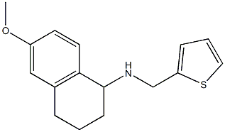 6-methoxy-N-(thiophen-2-ylmethyl)-1,2,3,4-tetrahydronaphthalen-1-amine Struktur