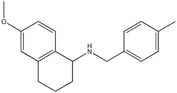 6-methoxy-N-[(4-methylphenyl)methyl]-1,2,3,4-tetrahydronaphthalen-1-amine Struktur