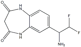 7-(1-amino-2,2-difluoroethyl)-2,3,4,5-tetrahydro-1H-1,5-benzodiazepine-2,4-dione Struktur