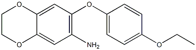 7-(4-ethoxyphenoxy)-2,3-dihydro-1,4-benzodioxin-6-amine Struktur