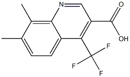 7,8-dimethyl-4-(trifluoromethyl)quinoline-3-carboxylic acid Struktur