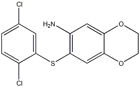 7-[(2,5-dichlorophenyl)sulfanyl]-2,3-dihydro-1,4-benzodioxin-6-amine Struktur