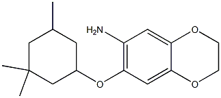 7-[(3,3,5-trimethylcyclohexyl)oxy]-2,3-dihydro-1,4-benzodioxin-6-amine Struktur