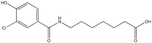 7-[(3-chloro-4-hydroxyphenyl)formamido]heptanoic acid Struktur