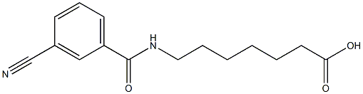 7-[(3-cyanobenzoyl)amino]heptanoic acid Struktur