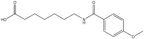 7-[(4-methoxybenzoyl)amino]heptanoic acid Struktur