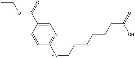 7-{[5-(ethoxycarbonyl)pyridin-2-yl]amino}heptanoic acid Struktur