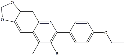 7-bromo-6-(4-ethoxyphenyl)-8-methyl-2H-[1,3]dioxolo[4,5-g]quinoline Struktur