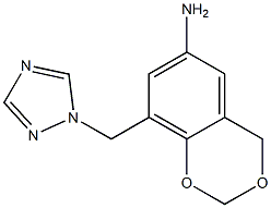 8-(1H-1,2,4-triazol-1-ylmethyl)-2,4-dihydro-1,3-benzodioxin-6-amine Struktur