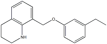 8-(3-ethylphenoxymethyl)-1,2,3,4-tetrahydroquinoline Struktur