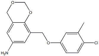 8-(4-chloro-3-methylphenoxymethyl)-2,4-dihydro-1,3-benzodioxin-6-amine Struktur