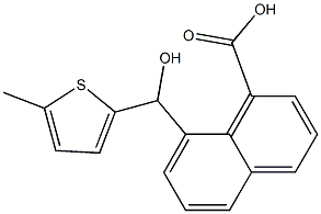 8-[hydroxy(5-methylthiophen-2-yl)methyl]naphthalene-1-carboxylic acid Struktur