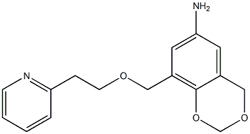 8-{[2-(pyridin-2-yl)ethoxy]methyl}-2,4-dihydro-1,3-benzodioxin-6-amine Struktur