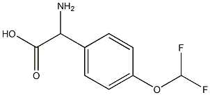 amino[4-(difluoromethoxy)phenyl]acetic acid Struktur