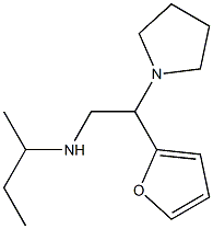 butan-2-yl[2-(furan-2-yl)-2-(pyrrolidin-1-yl)ethyl]amine Struktur