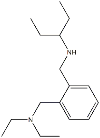 diethyl({2-[(pentan-3-ylamino)methyl]phenyl}methyl)amine Struktur