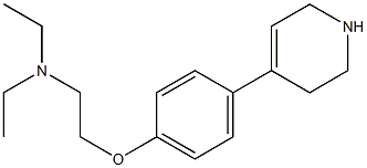 diethyl({2-[4-(1,2,3,6-tetrahydropyridin-4-yl)phenoxy]ethyl})amine Struktur