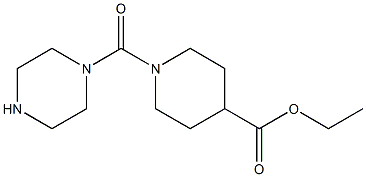 ethyl 1-(piperazin-1-ylcarbonyl)piperidine-4-carboxylate Struktur