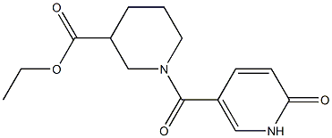 ethyl 1-[(6-oxo-1,6-dihydropyridin-3-yl)carbonyl]piperidine-3-carboxylate Struktur