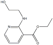 ethyl 2-[(2-hydroxyethyl)amino]pyridine-3-carboxylate Struktur