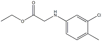 ethyl 2-[(3-chloro-4-methylphenyl)amino]acetate Struktur