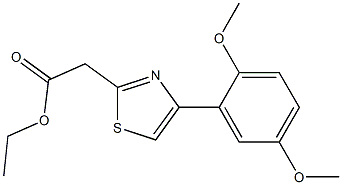 ethyl 2-[4-(2,5-dimethoxyphenyl)-1,3-thiazol-2-yl]acetate Struktur