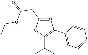 ethyl 2-[4-phenyl-5-(propan-2-yl)-1,3-thiazol-2-yl]acetate Struktur