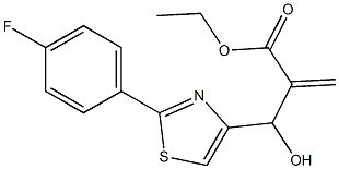 ethyl 2-{[2-(4-fluorophenyl)-1,3-thiazol-4-yl](hydroxy)methyl}prop-2-enoate Struktur