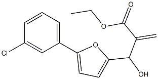 ethyl 2-{[5-(3-chlorophenyl)furan-2-yl](hydroxy)methyl}prop-2-enoate Struktur