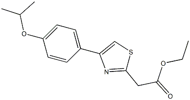 ethyl 2-{4-[4-(propan-2-yloxy)phenyl]-1,3-thiazol-2-yl}acetate Struktur