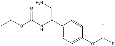 ethyl 2-amino-1-[4-(difluoromethoxy)phenyl]ethylcarbamate Struktur