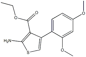 ethyl 2-amino-4-(2,4-dimethoxyphenyl)thiophene-3-carboxylate Struktur