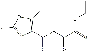 ethyl 4-(2,5-dimethylfuran-3-yl)-2,4-dioxobutanoate Struktur