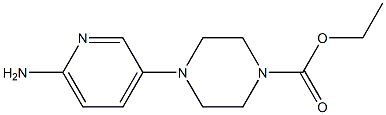 ethyl 4-(6-aminopyridin-3-yl)piperazine-1-carboxylate Struktur