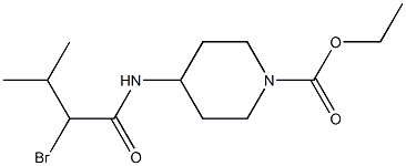 ethyl 4-[(2-bromo-3-methylbutanoyl)amino]piperidine-1-carboxylate Struktur